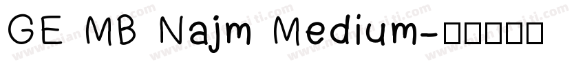 GE MB Najm Medium字体转换